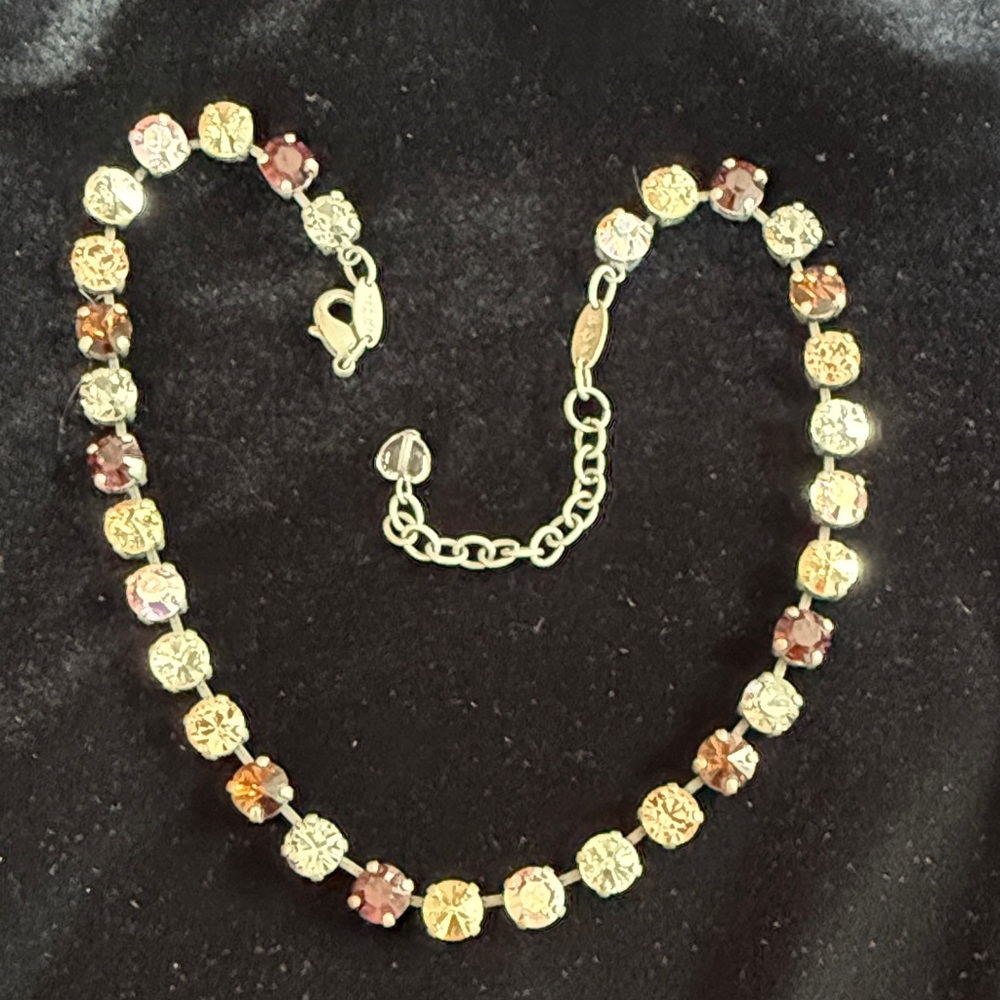 Sabika - Classic Choker. Elegant stones in Gold, Blush, Garnet, Crystal.